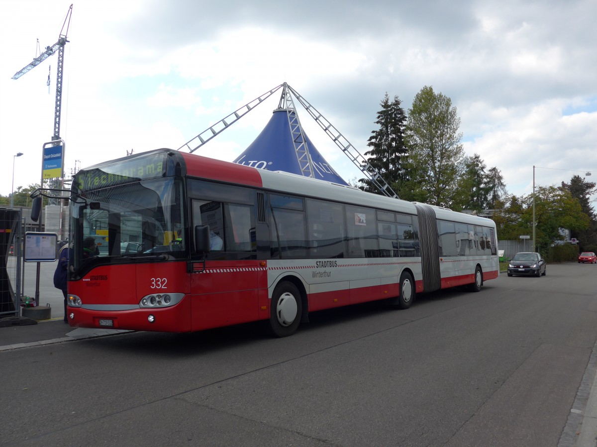 (165'902) - SW Winterthur - Nr. 332/ZH 719'332 - Solaris am 26. September 2015 in Winterthur, Depot Gr�zefeld
