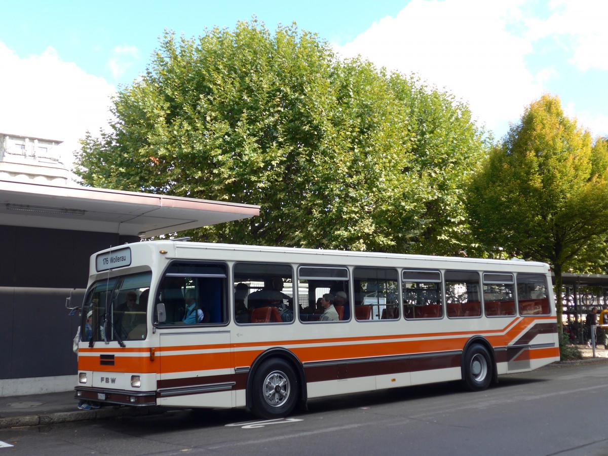 (165'941) - Wegm�ller, M�nsingen - BE 399'675 - FBW/R&J (ex Bamert, Wollerau) am 4. Oktober 2015 beim Bahnhof Burgdorf