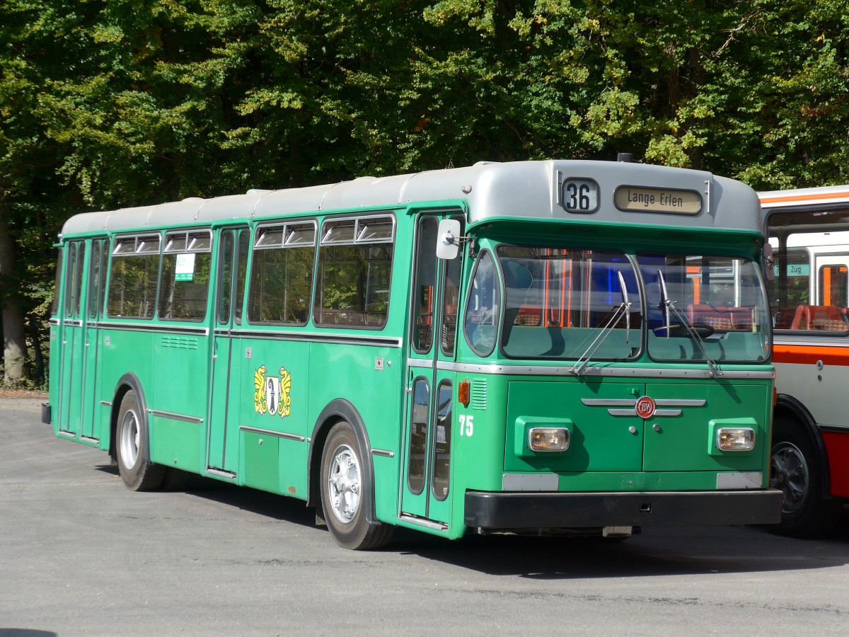 (165'958) - BVB Basel (RWB) - Nr. 75 - FBW/FHS am 4. Oktober 2015 in Burgdorf, �kihof Ziegelgut