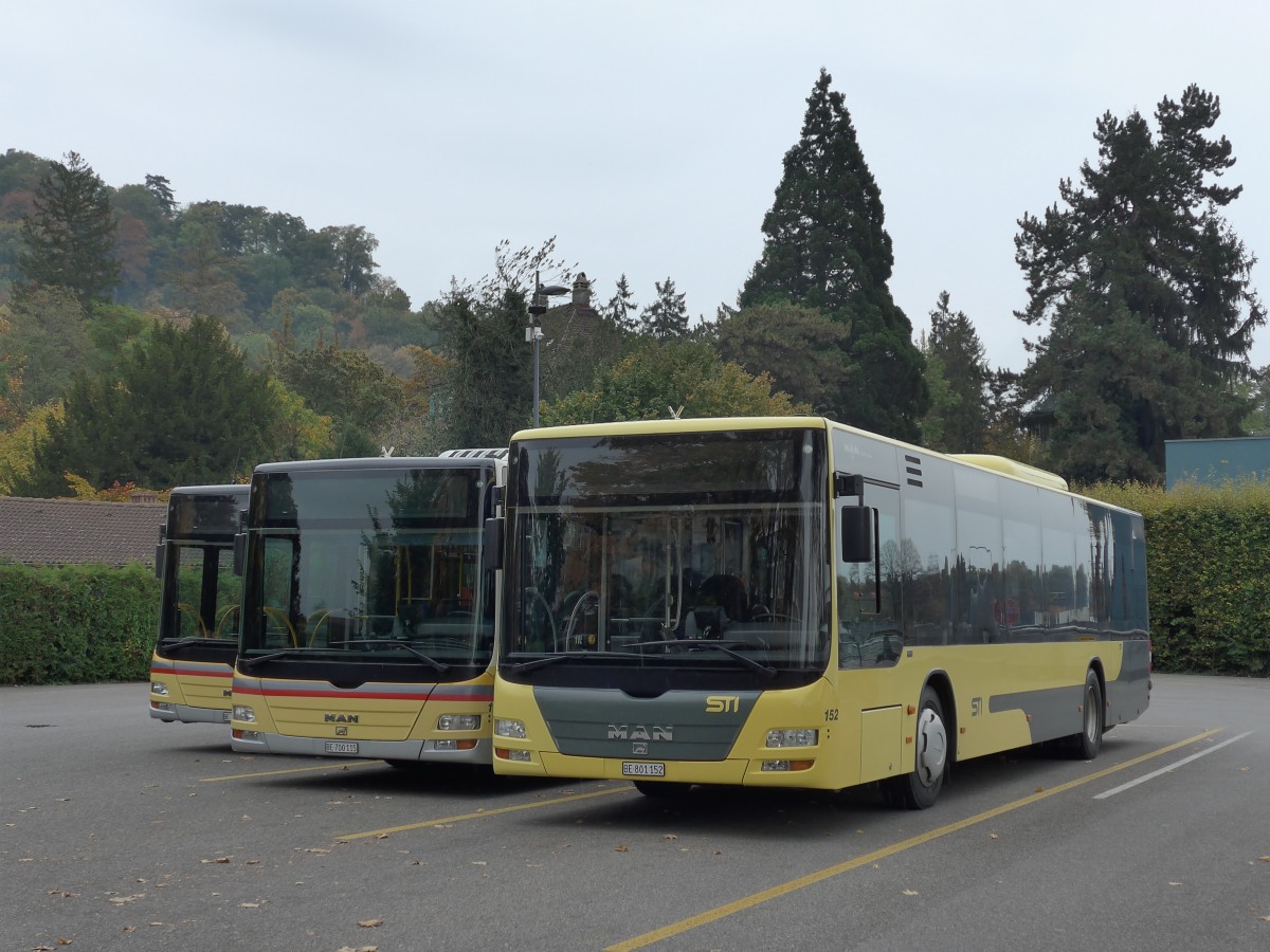 (166'245) - STI Thun - Nr. 152/BE 801'152 - MAN am 13. Oktober 2015 bei der Schiffl�ndte Thun