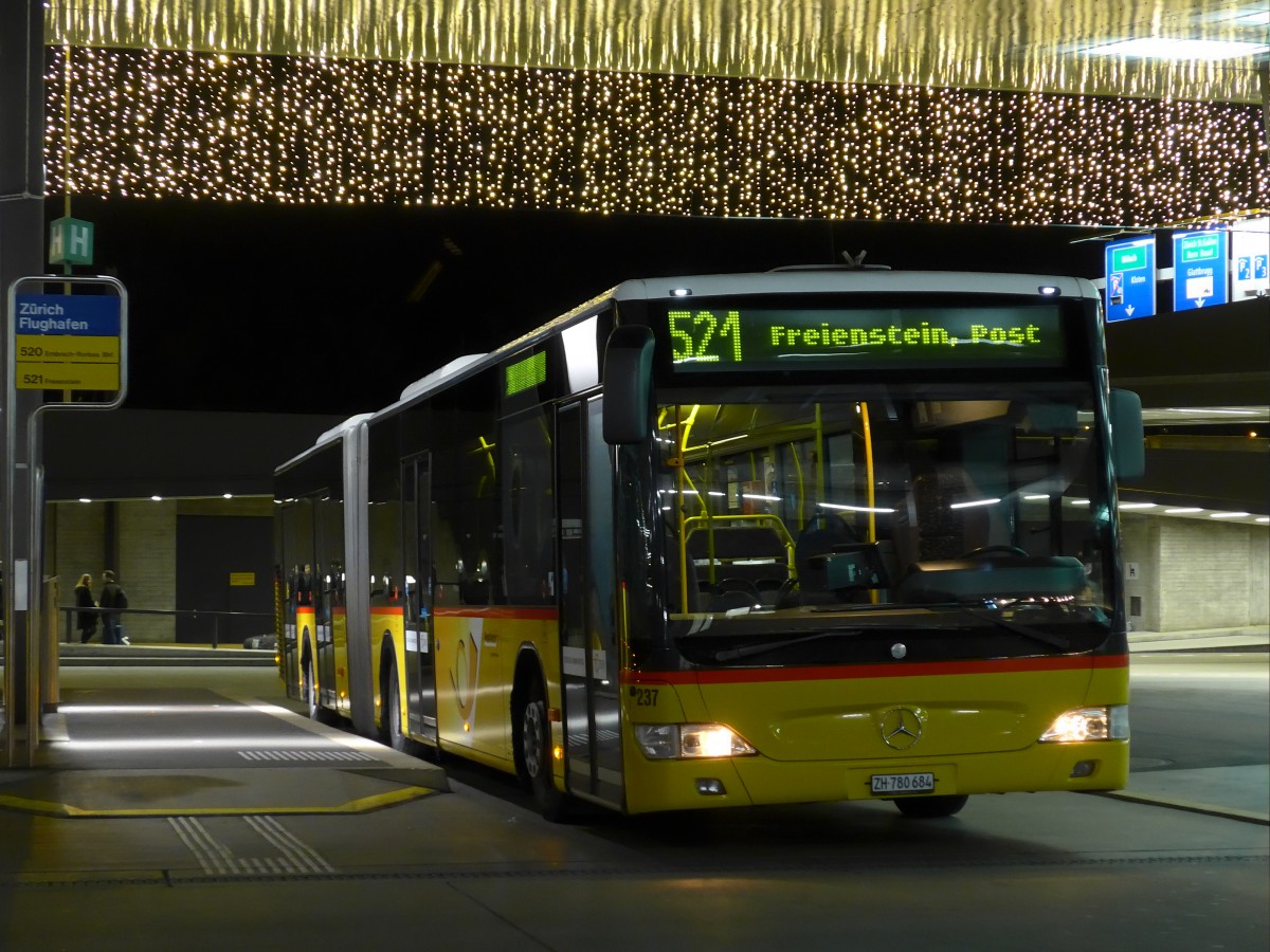 (166'575) - PostAuto Z�rich - Nr. 237/ZH 780'684 - Mercedes am 6. November 2015 in Z�rich, Flughafen