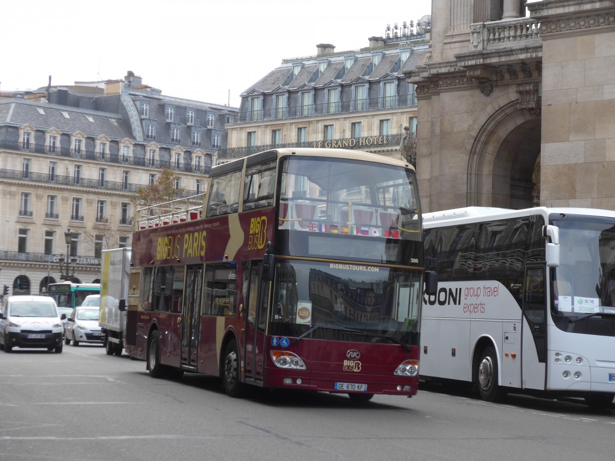 (166'953) - Big Bus, Paris - Nr. 386/DE 670 KF - Ankai am 16. November 2015 in Paris, Op�ra