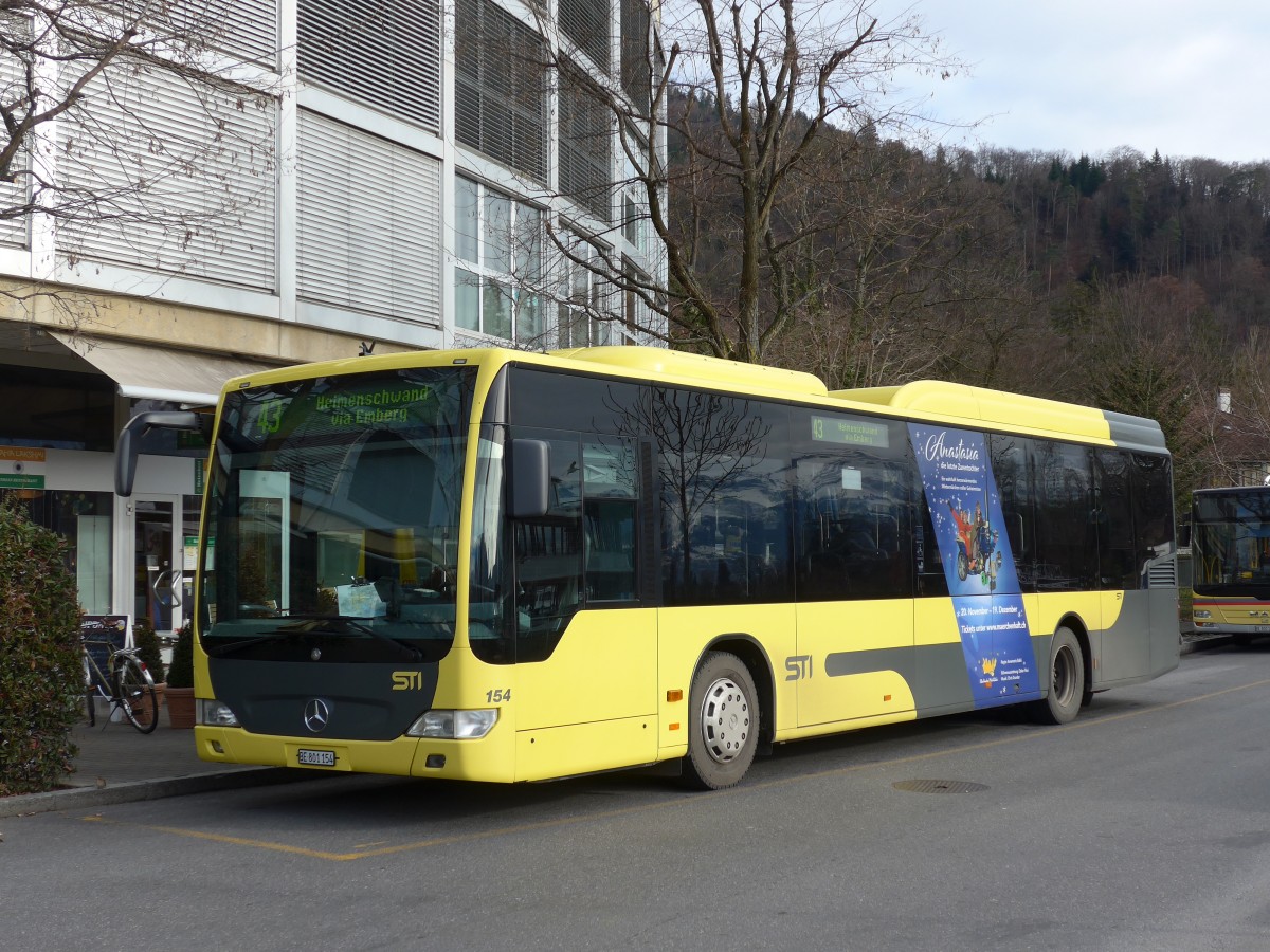 (167'591) - STI Thun - Nr. 154/BE 801'154 - Mercedes am 1. M�rz 2015 bei der Schiffl�ndte Thun