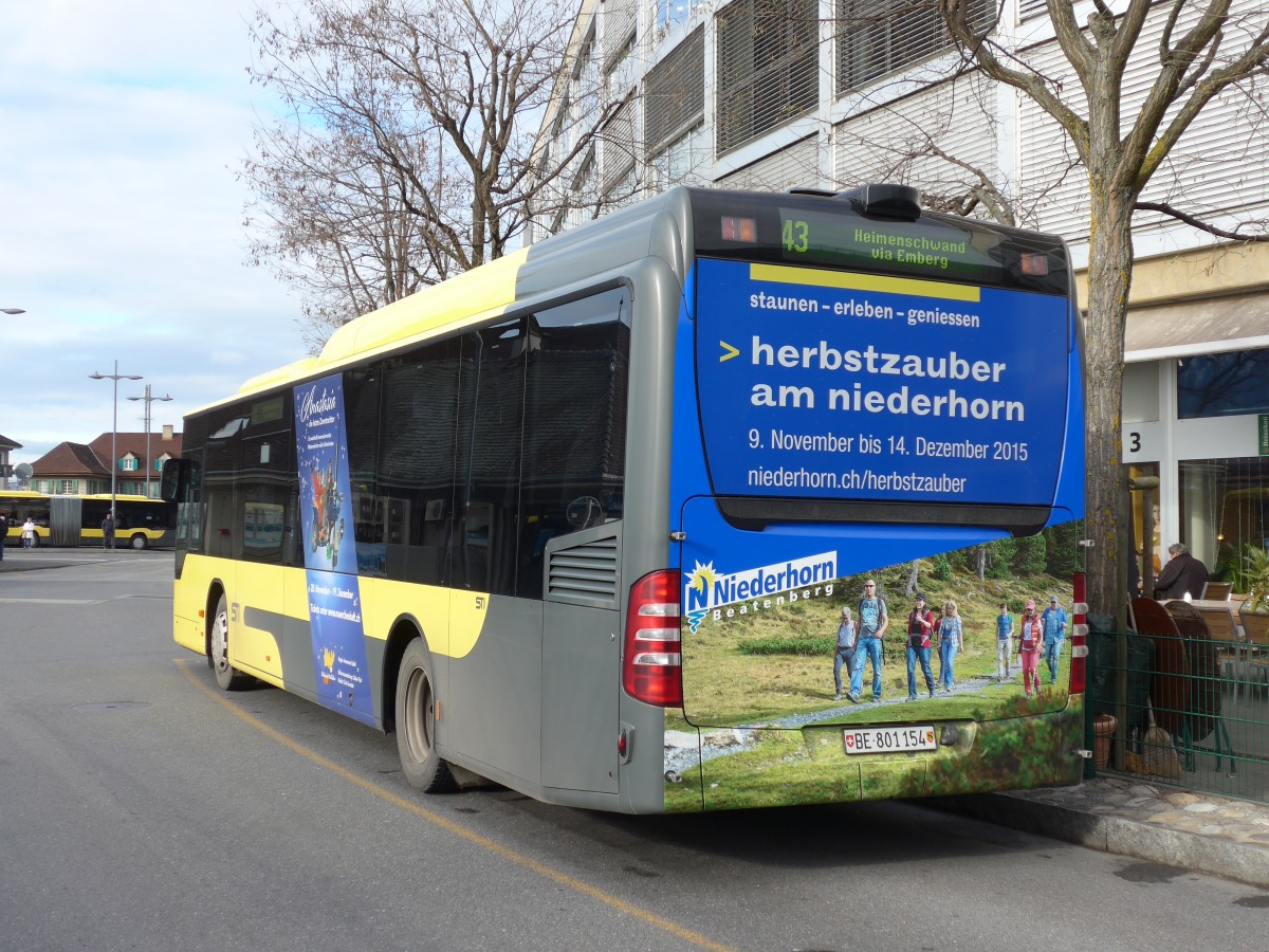 (167'593) - STI Thun - Nr. 154/BE 801'154 - Mercedes am 1. Dezember 2015 bei der Schiffl�ndte Thun