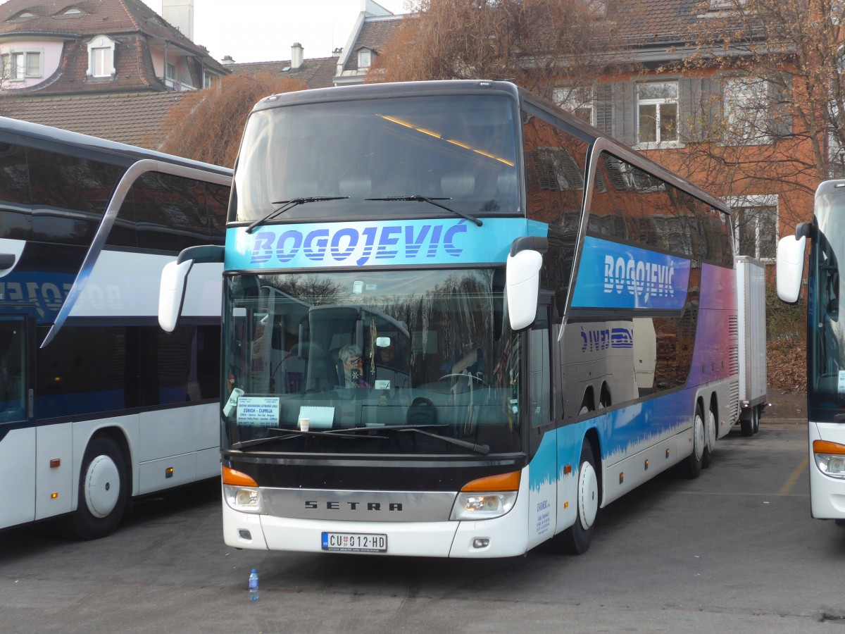 (168'122) - Aus Serbien: Bogojevic, Cuprija - CU 012-HD - Setra am 29. Dezember 2015 in Z�rich, Sihlquai