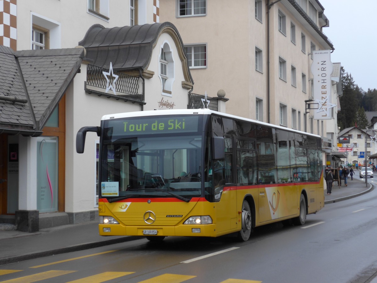 (168'258) - PostAuto Graub�nden - GR 168'854 - Mercedes (ex Vogt, Klosters Nr. 7) am 2. Januar 2016 in Lenzerheide, Post