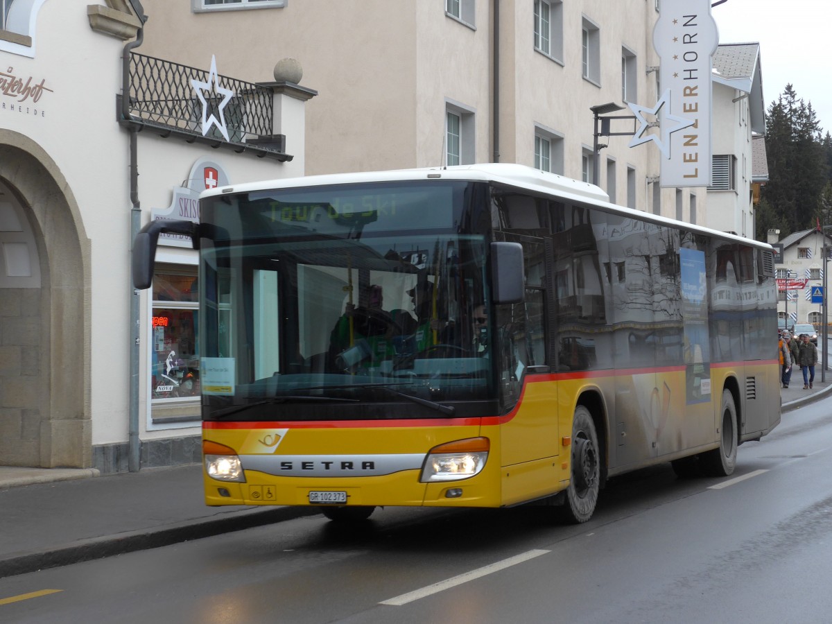 (168'262) - PostAuto Graub�nden - GR 102'373 - Setra am 2. Januar 2016 in Lenzerheide, Post