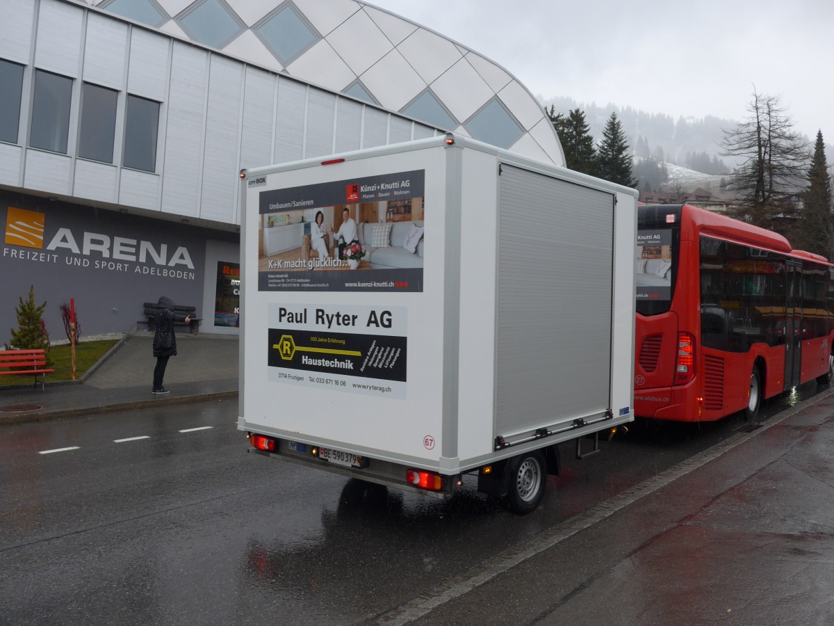 (168'404) - AFA Adelboden - Nr. 67/BE 590'379 - Niederhauser Gep�ckanh�nger am 9. Januar 2016 in Adelboden, M�hleport
