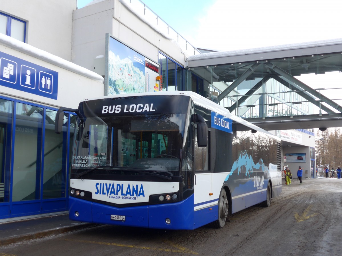 (168'509) - Corvatsch Power, Silvaplana - GR 100'924 - VDL (ex VDL Bus-Center, D-B�ren) am 23. Januar 2016 in Surlej, Corvatschbahn