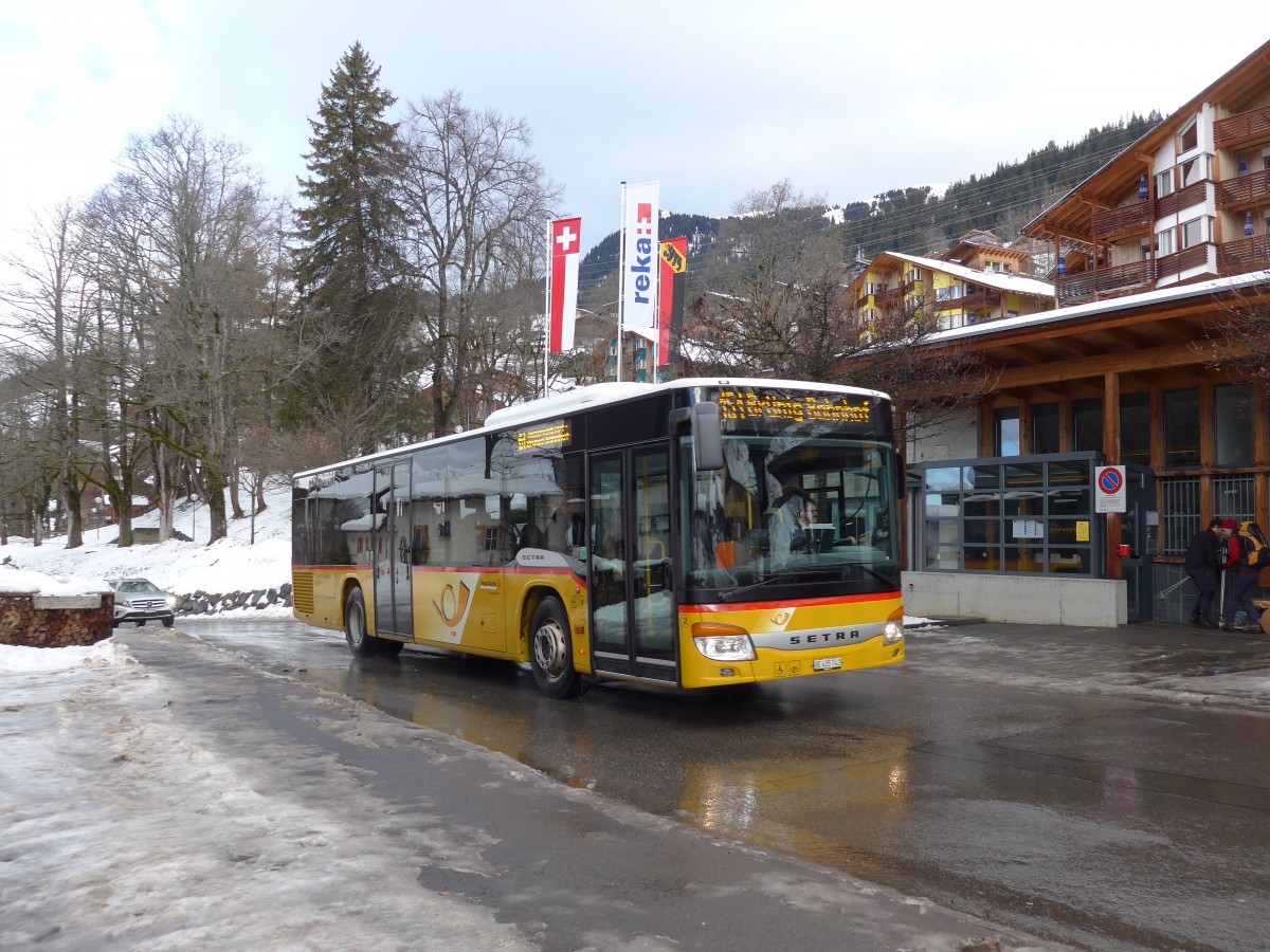 (168'802) - Fl�ck, Brienz - Nr. 2/BE 435'742 - Setra am 21. Februar 2016 in Wasserwendi-Hasliberg, Dorf