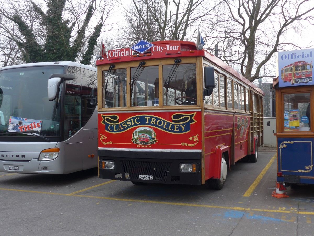 (168'935) - Meier, Z�rich - ZH 301'569 - Classic Trolley am 27. Februar 2016 in Z�rich, Sihlquai