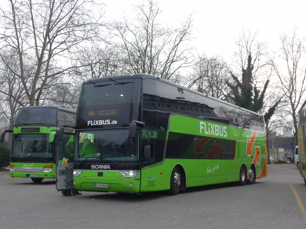 (168'937) - Aus Deutschland: Albus, M�nchen - Nr. M8066/M-FB 8066 - Scania am 27. Februar 2016 in Z�rich, Sihlquai