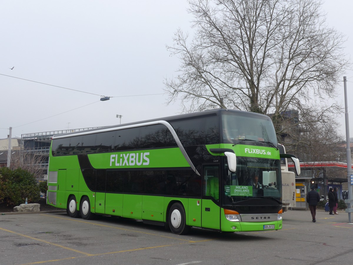 (168'939) - Aus Deutschland: Klein-Wiele, Bocholt - BOH-KW 531 - Setra am 27. Februar 2016 in Z�rich, Sihlquai
