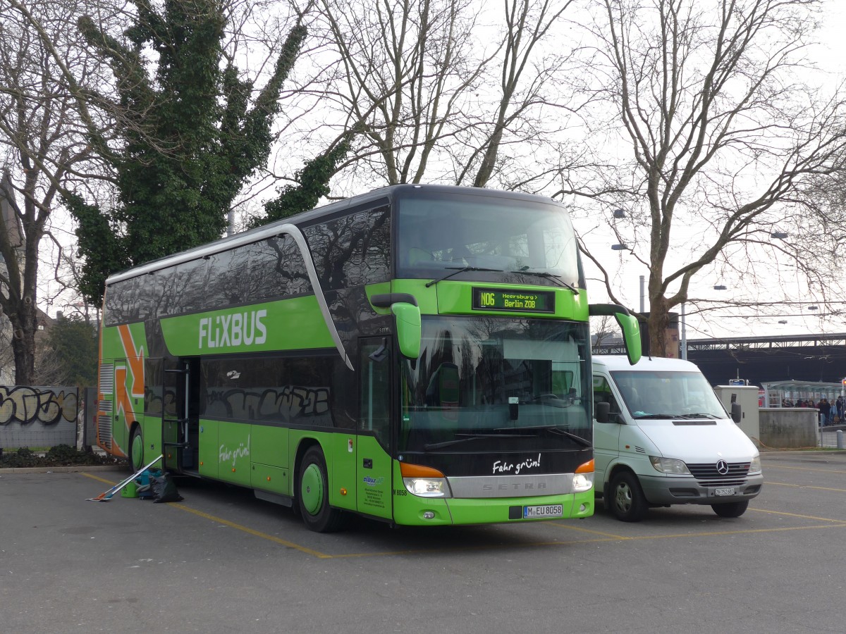 (169'002) - Aus Deutschland: Albus, M�nchen - Nr. M8058/M-EU 8058 - Setra am 27. Februar 2016 in Z�rich, Sihlquai