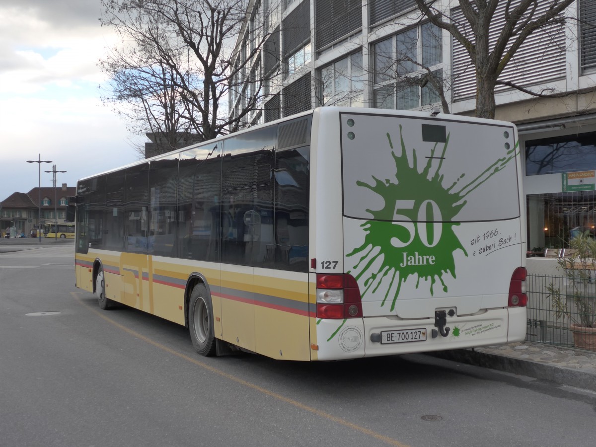 (169'072) - STI Thun - Nr. 127/BE 700'127 - MAN am 6. M�rz 2016 bei der Schiffl�ndte Thun