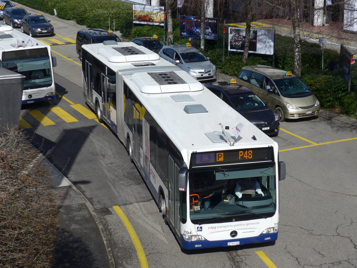 (169'154) - TPG Gen�ve - Nr. 1194/GE 961'268 - Mercedes am 7. M�rz 2016 in Gen�ve, Palexpo