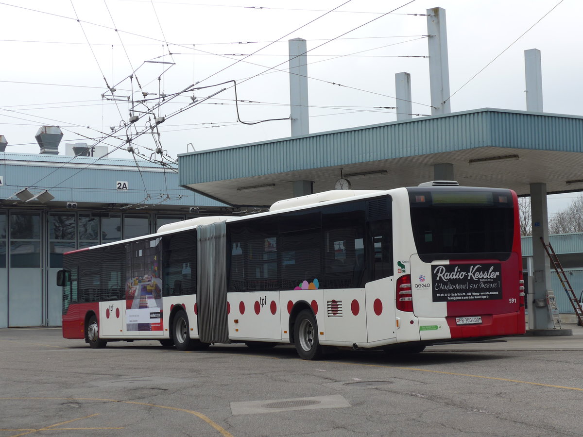(169'234) - TPF Fribourg - Nr. 591/FR 300'400 - Mercedes am 13. M�rz 2016 in Fribourg, Garage