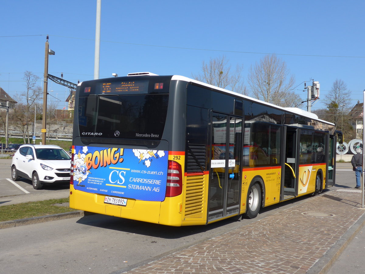 (169'340) - ASN Stadel - Nr. 292/ZH 783'892 - Mercedes am 19. M�rz 2016 beim Bahnhof B�lach