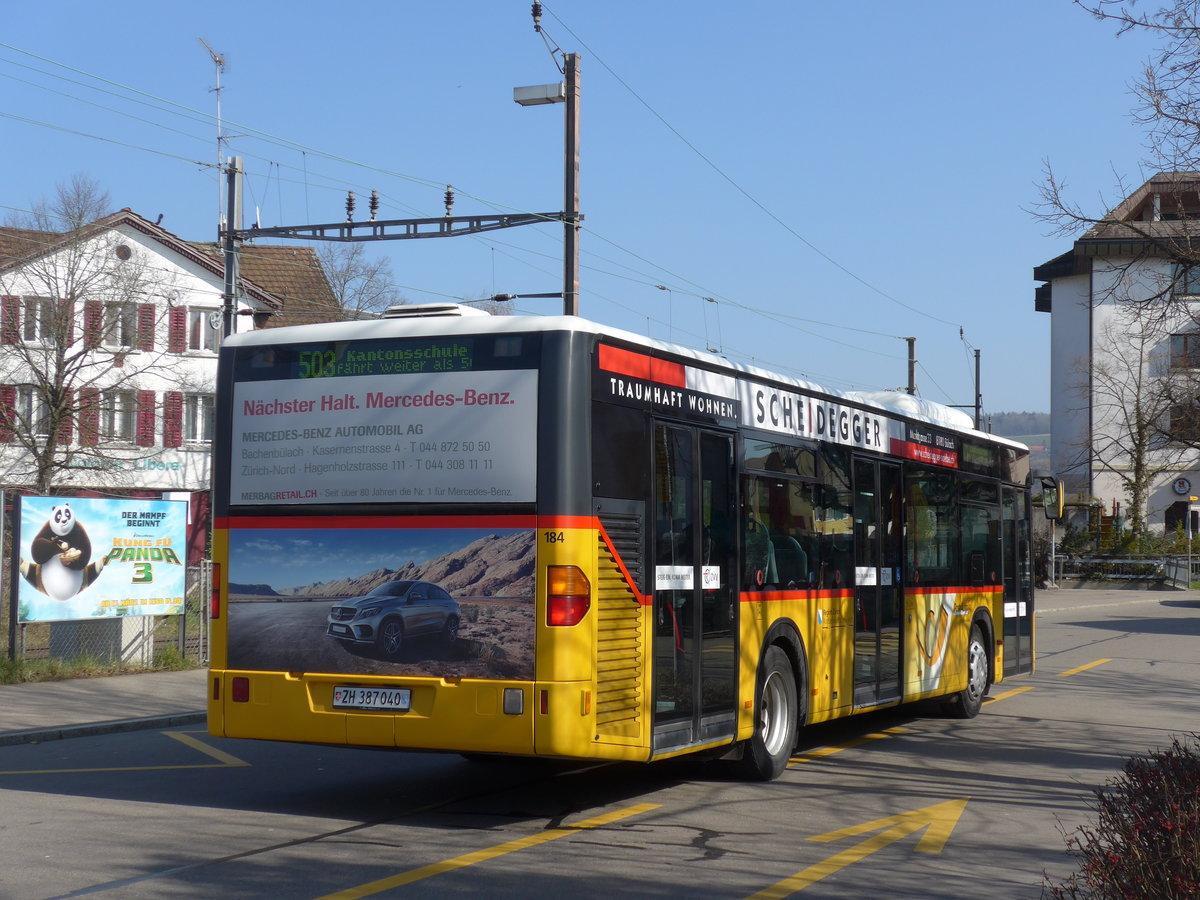 (169'341) - ASN Stadel - Nr. 184/ZH 387'040 - Mercedes am 19. M�rz 2016 beim Bahnhof B�lach
