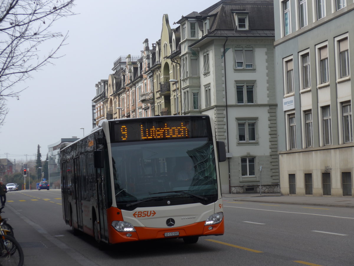 (169'358) - BSU Solothurn - Nr. 91/SO 172'091 - Mercedes am 21. M�rz 2016 beim Hauptbahnhof Solothurn