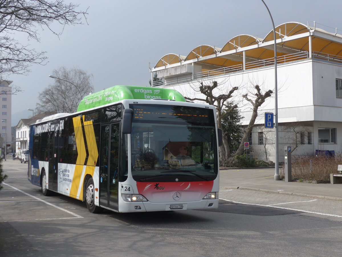 (169'390) - BGU Grenchen - Nr. 24/SO 144'738 - Mercedes am 21. M�rz 2016 beim Bahnhof Grenchen S�d