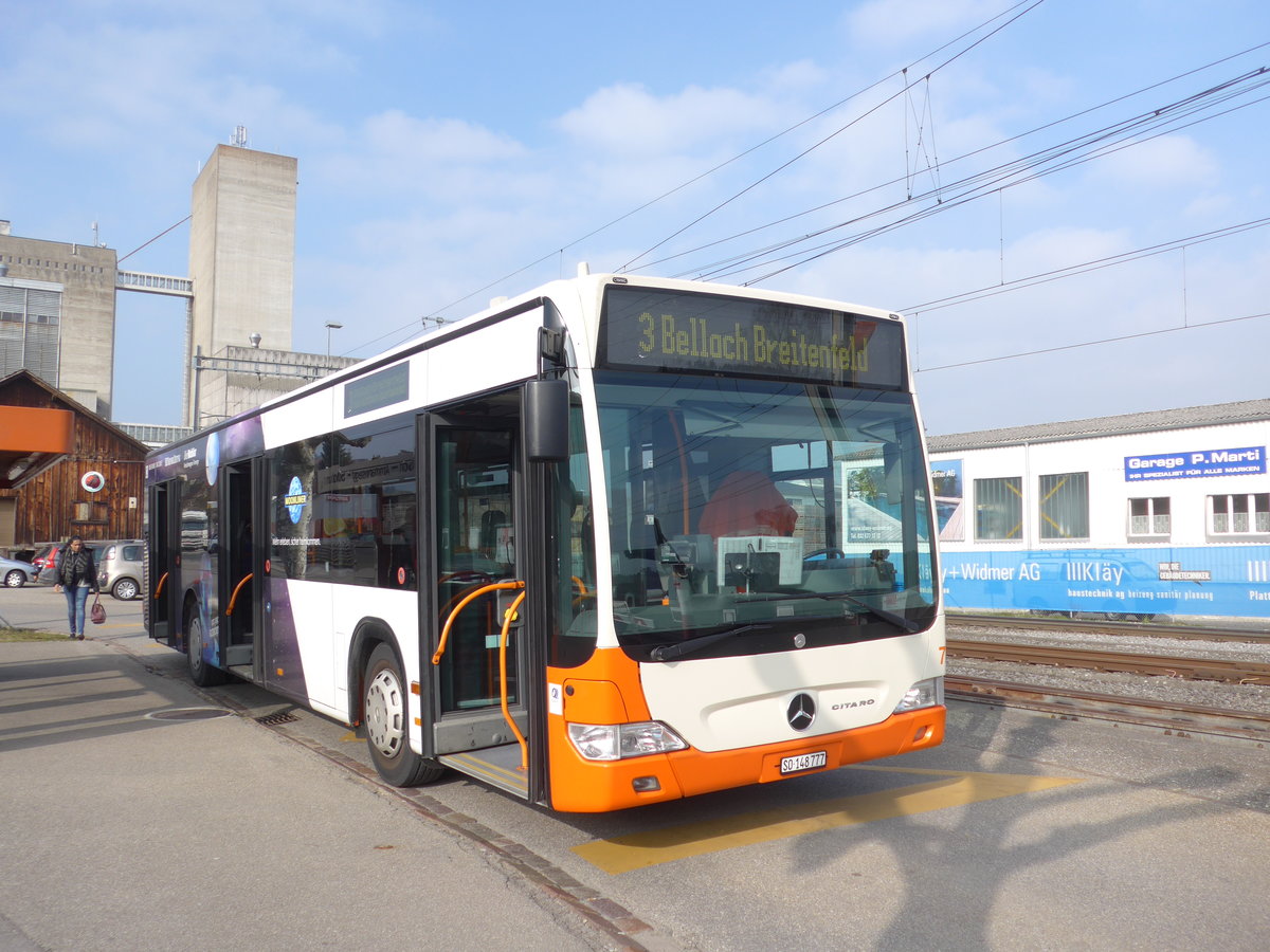 (169'416) - BSU Solothurn - Nr. 77/SO 148'777 - Mercedes am 21. M�rz 2016 beim Bahnhof Lohn-L�terkofen