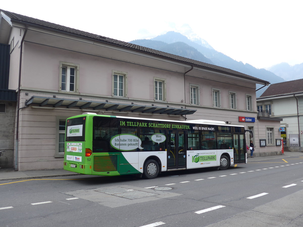 (169'431) - AAGU Altdorf - Nr. 52/UR 9259 - Mercedes am 25. M�rz 2016 beim Bahnhof Erstfeld