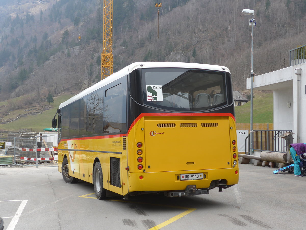 (169'438) - AAGU Altdorf - Nr. 62/UR 9113 - Cacciamali am 25. M�rz 2016 in Golzern, Talstation Seilbahn