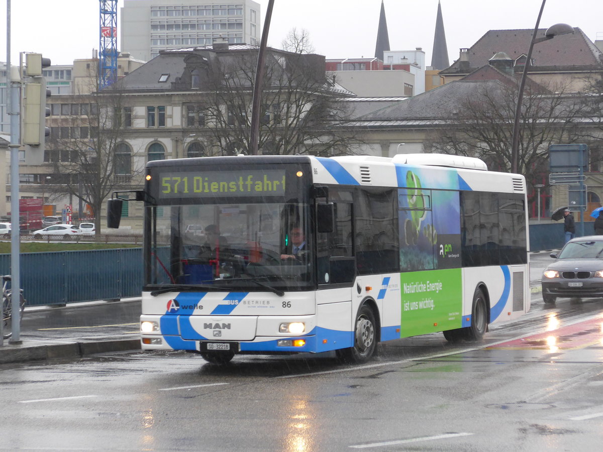 (169'501) - BOGG Wangen b.O. - Nr. 86/SO 32'218 - MAN/G�ppel am 25. M�rz 2016 beim Bahnhof Olten