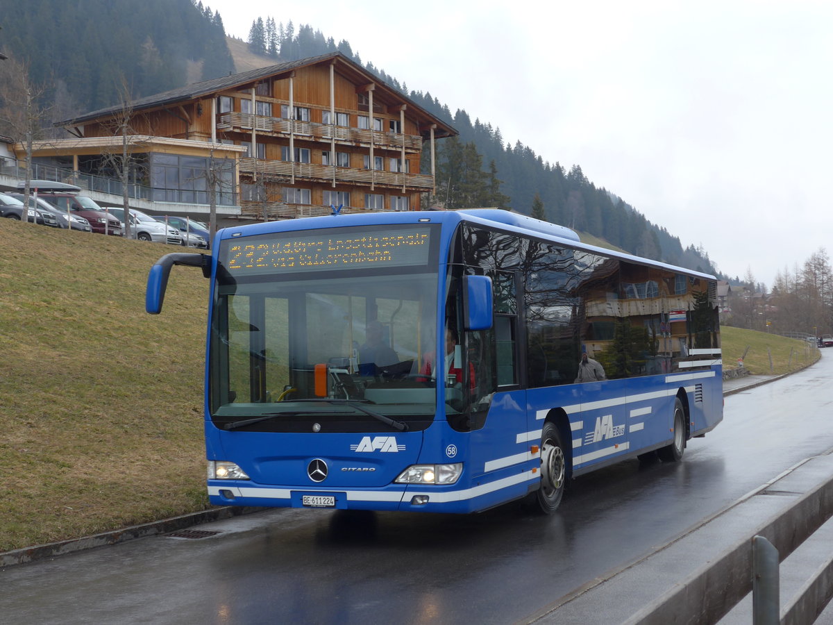 (169'523) - AFA Adelboden - Nr. 58/BE 611'224 - Mercedes am 27. M�rz 2016 in Adelboden, Schlegeli Hari