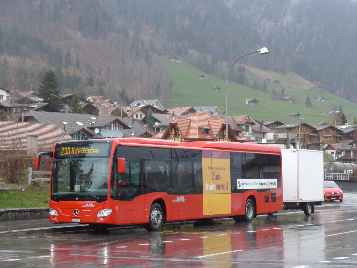 (169'540) - AFA Adelboden - Nr. 28/BE 43'089 - Mercedes am 27. M�rz 2016 beim Bahnhof Frutigen