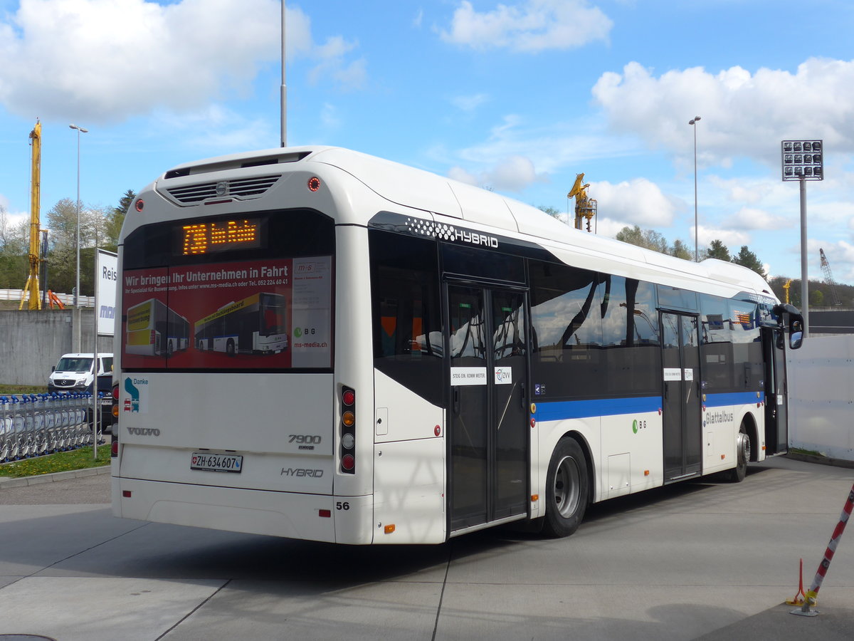(170'039) - Welti-Furrer, Bassersdorf - Nr. 56/ZH 634'607 - Volvo am 14. April 2016 in Z�rich, Flughafen