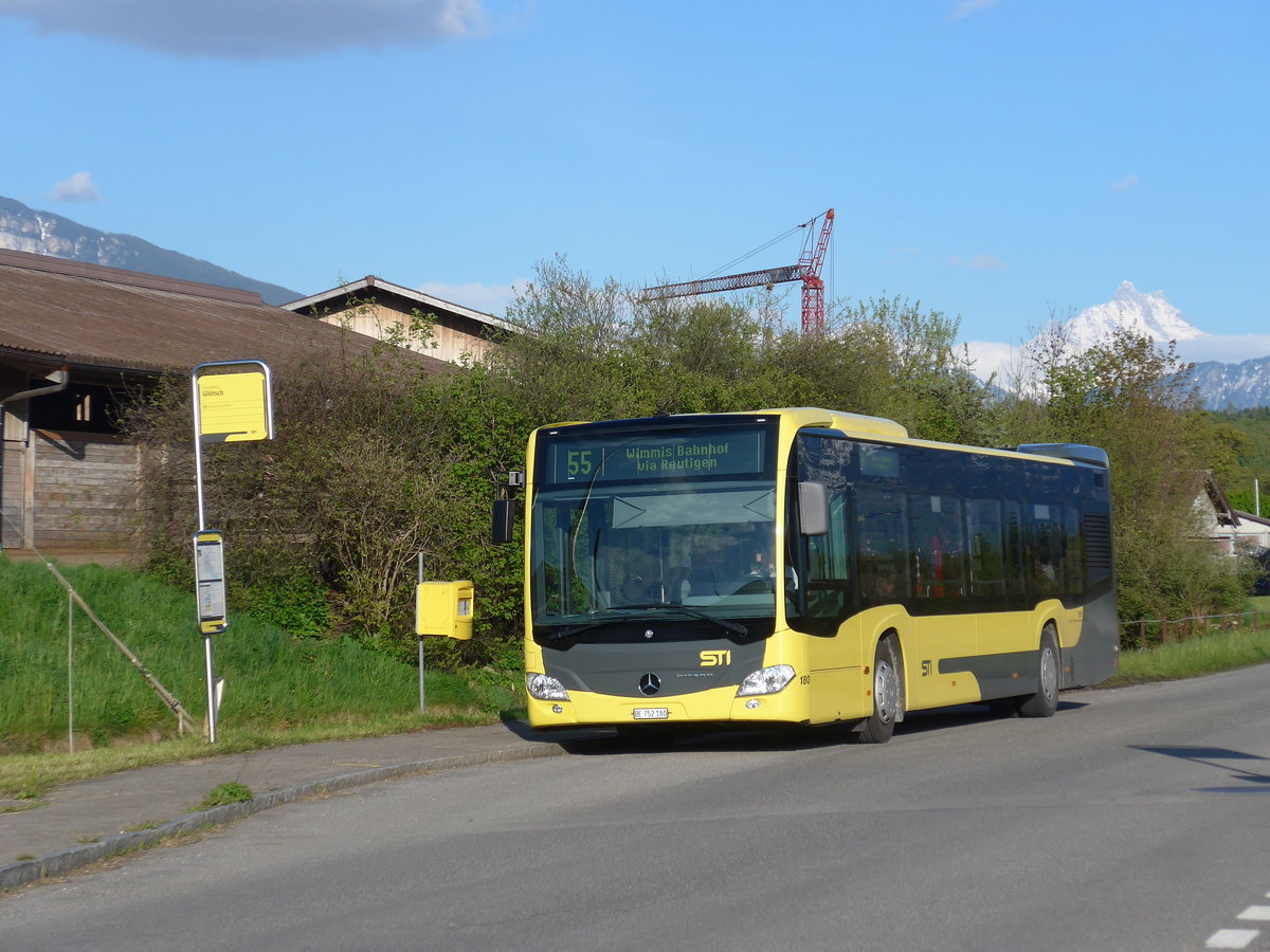 (170'340) - STI Thun - Nr. 180/BE 752'180 - Mercedes am 4. Mai 2016 in Zwieselberg, Gl�tsch