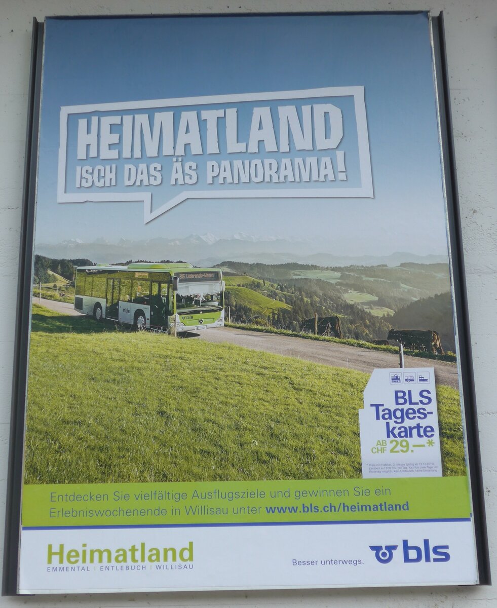 (170'387) - Plakat f�r HEIMATLAND ISCH DAS �S PANORAMA am 7. Mai 2016 beim Bahnhof Oey-Diemtigen