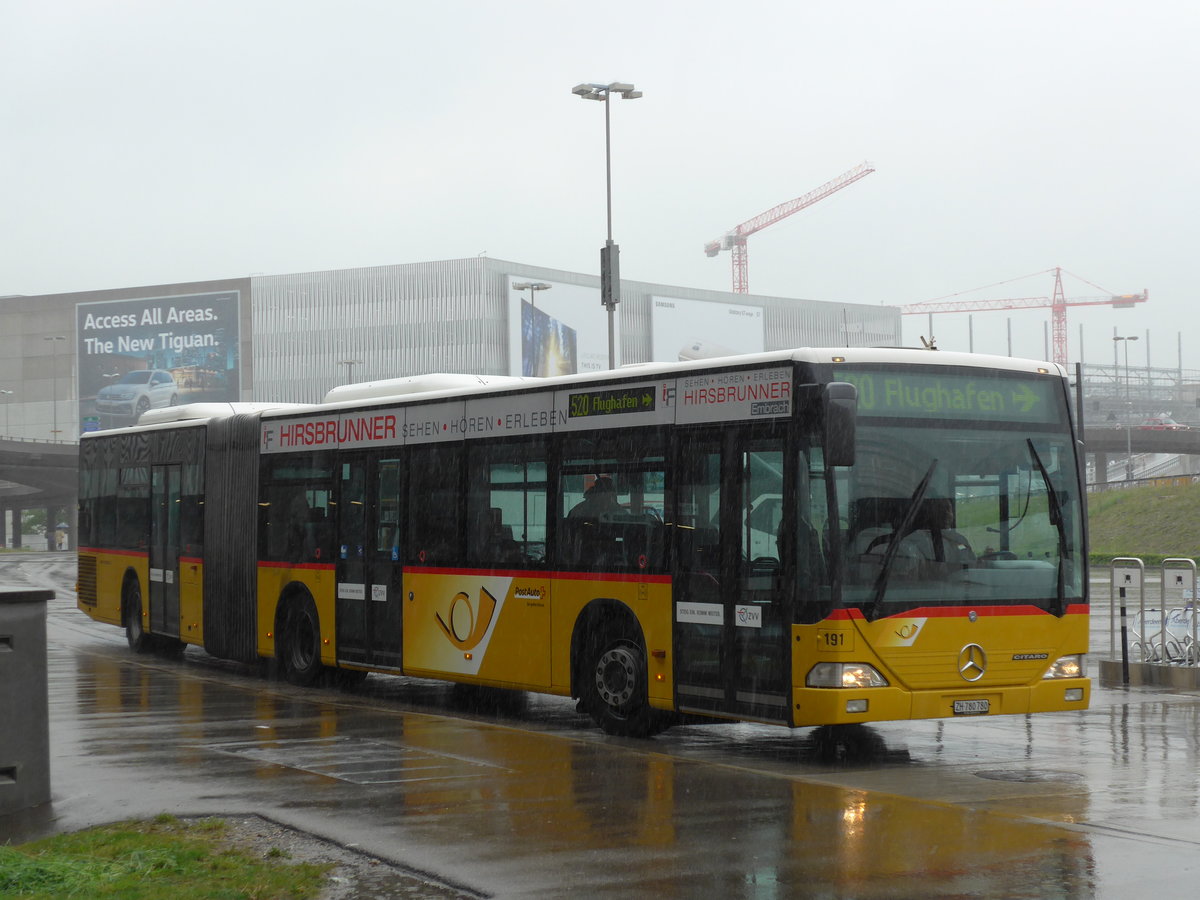 (170'518) - PostAuto Z�rich - Nr. 191/ZH 780'780 - Mercedes (ex Nr. 29) am 13. Mai 2016 in Z�rich, Flughafen