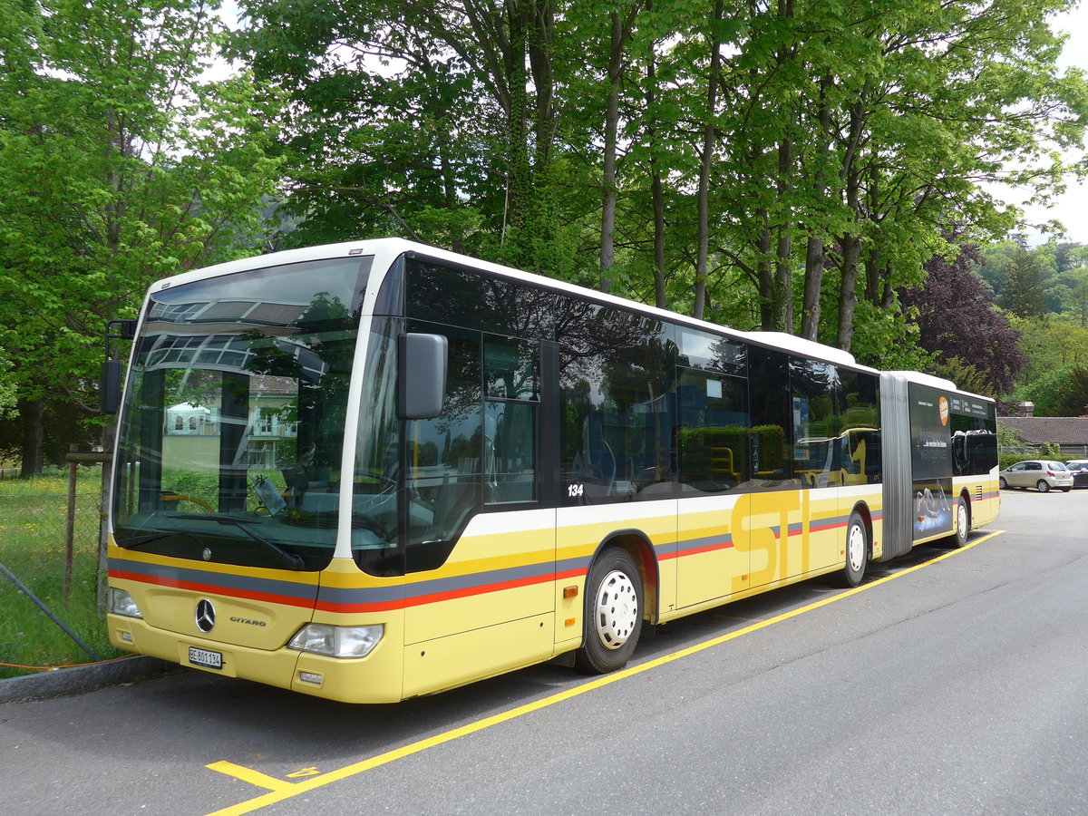 (170'887) - STI Thun - Nr. 134/BE 801'134 - Mercedes am 15. Mai 2016 bei der Schiffl�ndte Thun