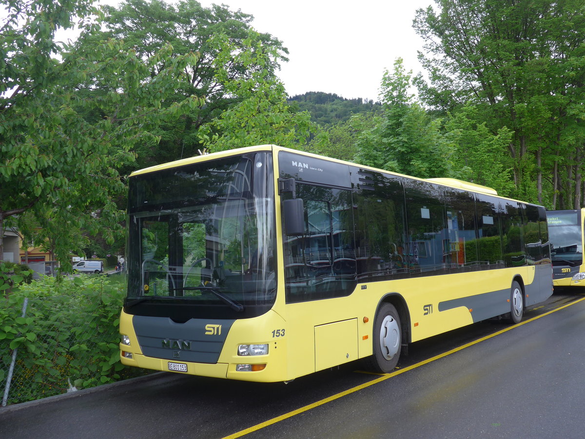 (170'991) - STI Thun - Nr. 153/BE 801'153 - MAN am 19. Mai 2016 bei der Schiffl�ndte Thun