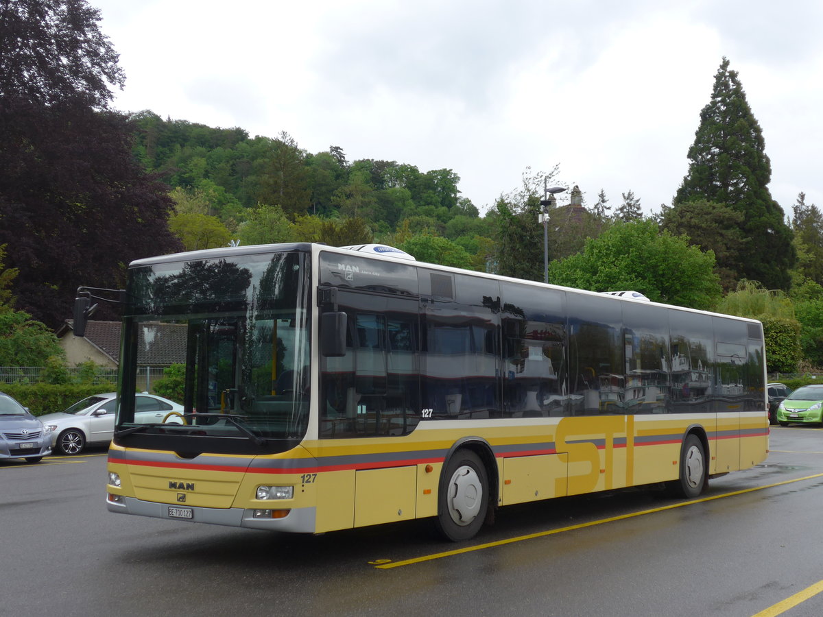 (170'994) - STI Thun - Nr. 127/BE 700'127 - MAN am 19. Mai 2016 bei der Schiffl�ndte Thun