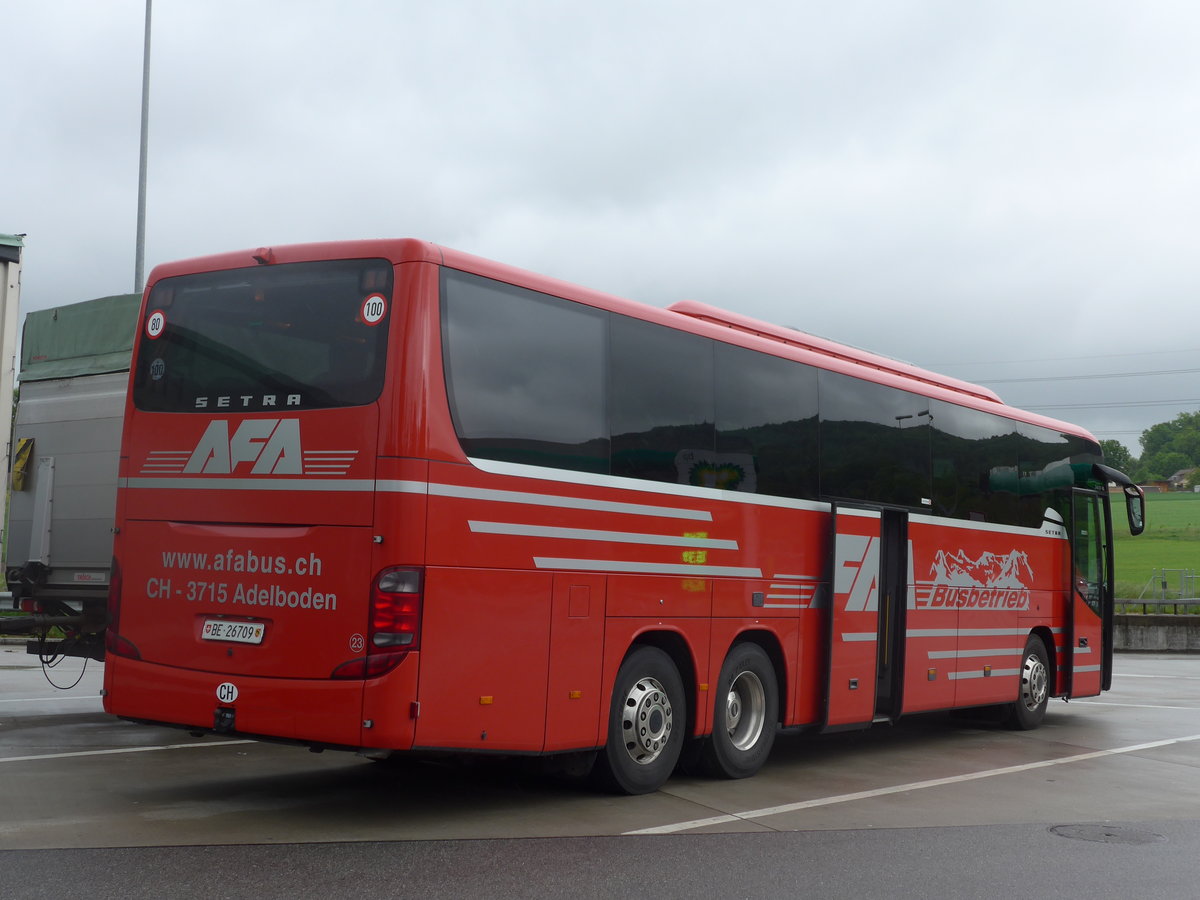 (171'002) - AFA Adelboden - Nr. 23/BE 26'709 - Setra (ex Blaguss, A-Wien Nr. 5402) am 19. Mai 2016 in Gunzgen, Rastst�tte