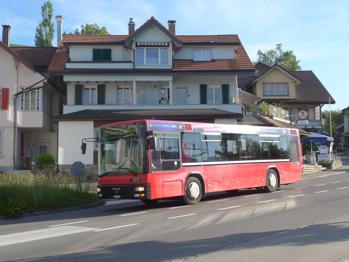 (171'209) - Bernmobil, Bern - Nr. 472/BE 716'472 - MAN/G�ppel (ex Peyer, Niederwangen Nr. 72) am 22. Mai 2016 beim Bahnhof Konolfingen