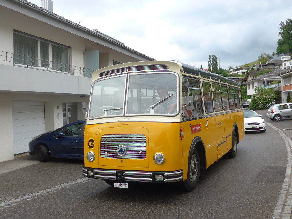 (171'627) - Streiff, Gelterkinden - AG 306'557 - Saurer/Gangloff (ex Oldie-Tours Z�risee, Wollerau; ex OTAG, Wald; ex Leibundgut, Obergoldbach; ex Krebs, Belpberg) am 4. Juni 2016 in M�hlethal, Gasthof Linde