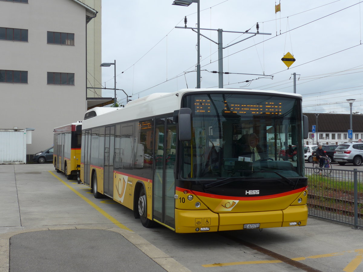 (171'768) - Klopfstein, Laupen - Nr. 10/BE 673'731 - Hess am 13. Juni 2016 beim Bahnhof D�dingen
