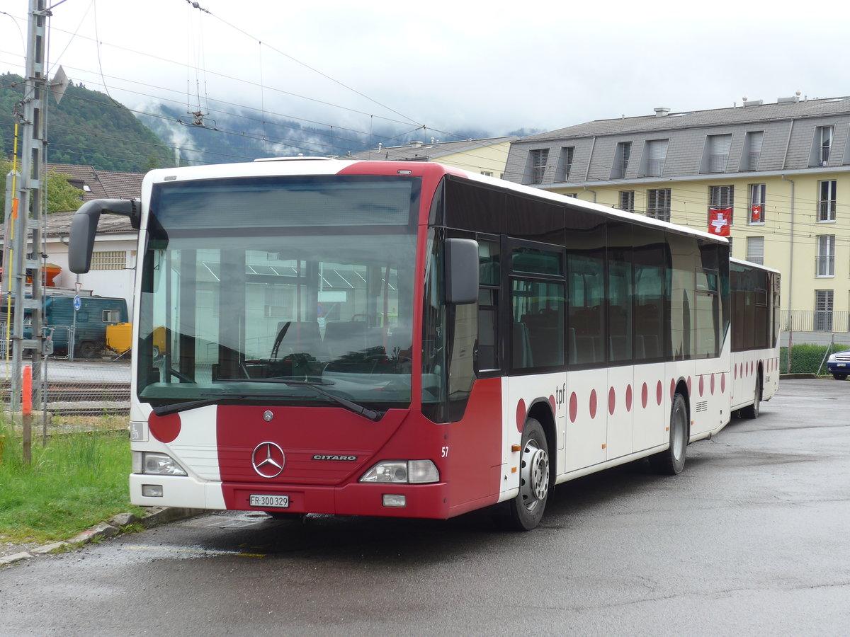 (171'804) - TPF Fribourg - Nr. 57/FR 300'329 - Mercedes am 13. Juni 2016 in Ch�tel-St-Denis, Garage