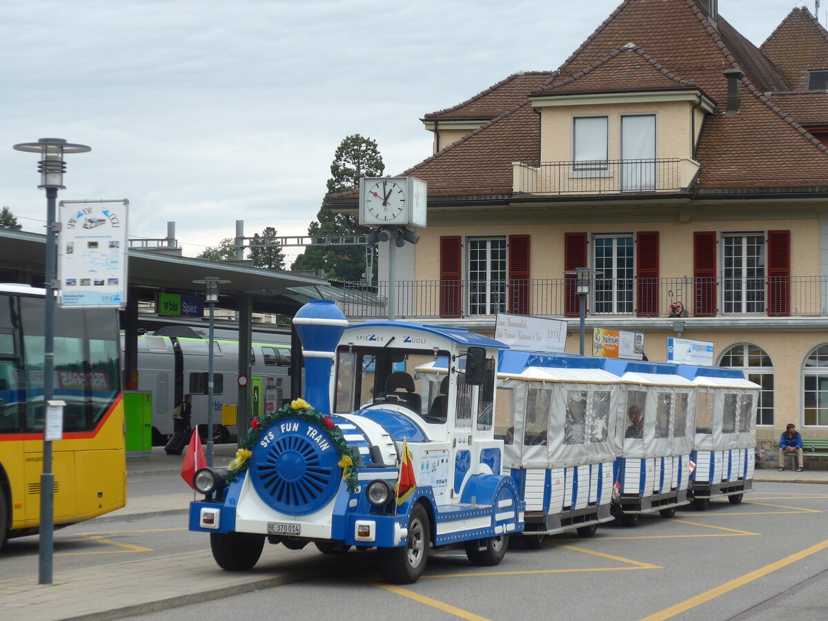 (172'524) - Spiezer Z�gli, Spiez - BE 370'014 - am 26. Juni 2016 beim Bahnhof Spiez