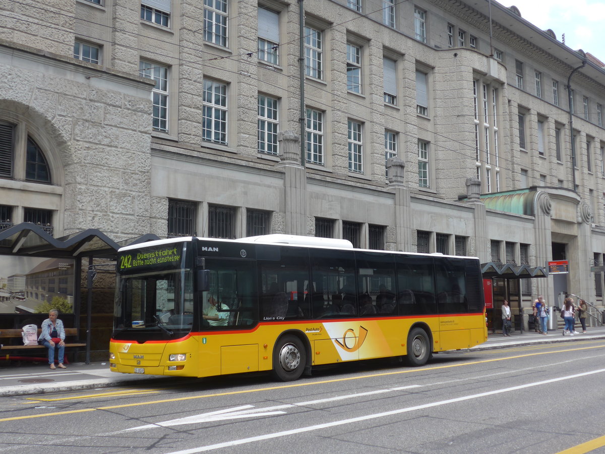 (172'638) - Schwizer, Goldach - SG 68'249 - MAN/G�ppel am 27. Juni 2016 beim Bahnhof St. Gallen (prov. Haltestelle)