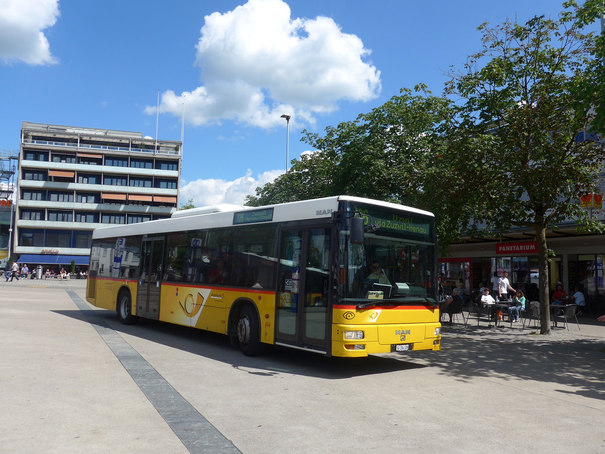 (172'671) - Postautobetriebe Unteres Toggenburg, L�tisburg - SG 284'108 - MAN am 27. Juni 2016 beim Bahnhof Wil