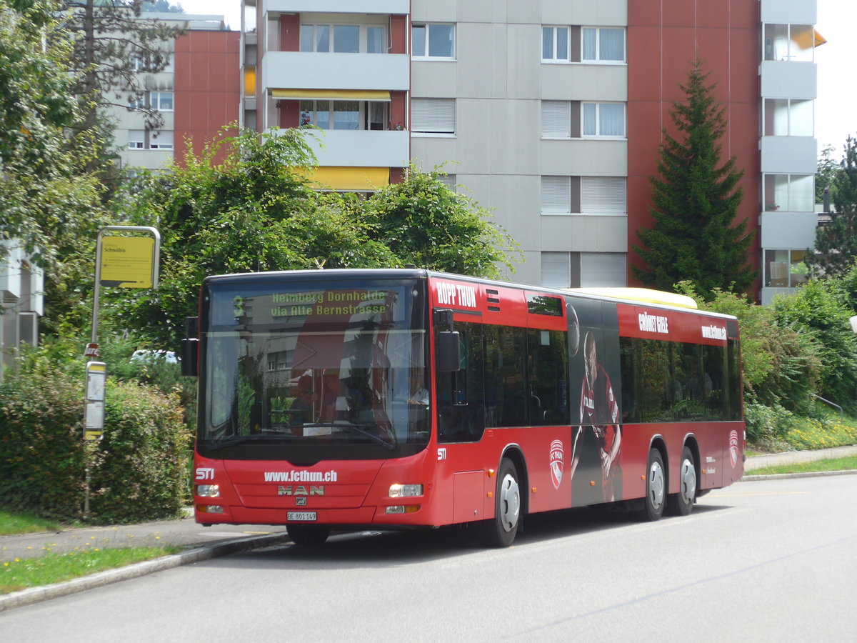(172'759) - STI Thun - Nr.149/BE 801'149 - MAN am 5. Juli 2016 in Steffisburg, Schw�bis