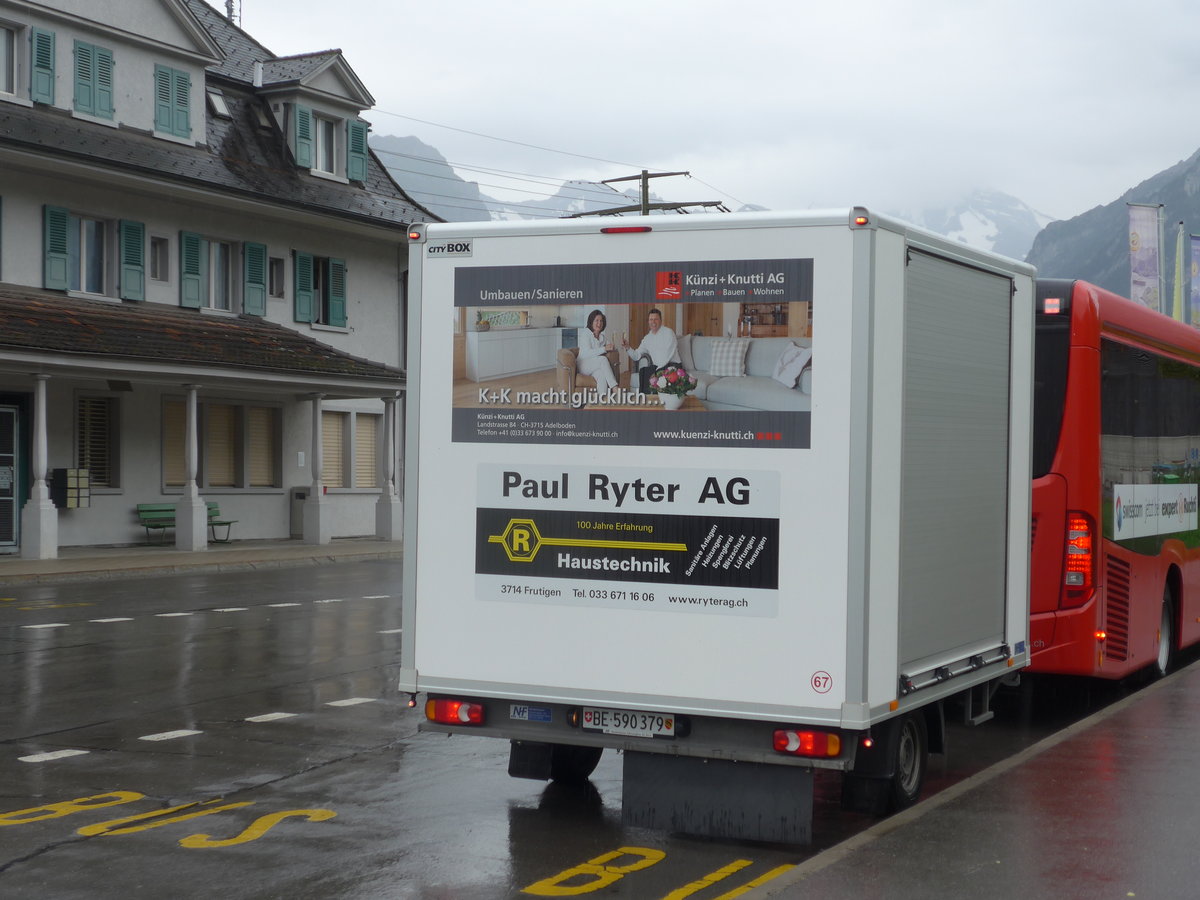 (173'381) - AFA Adelboden - Nr. 67/BE 590'379 - Niederhauser Gep�ckanh�nger am 31. Juli 2016 beim Bahnhof Frutigen
