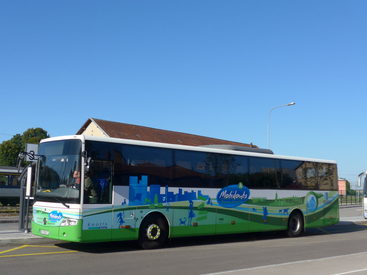 (173'545) - Keolis, Besan�on - Nr. 2249/CF 250 CT - Mercedes am 1. August 2016 beim Bahnhof Pontarlier