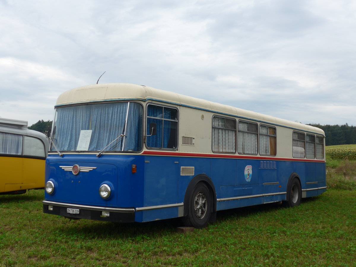 (174'001) - Aus der Schweiz: Oswald, Hausen a.A. - ZH 736'339 - FBW/Hess (ex AAGR Rothenburg Nr. 44) am 20. August 2016 in B�singen, Bahnhof